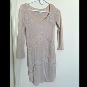 Abercrombie & Fitch Bodycon Cream Dress - Size XS